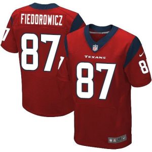 Texans #87 C.J. Fiedorowicz Red Alternate Men's Stitched NFL Elite Jersey
