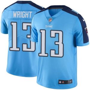 Titans #13 Kendall Wright Light Blue Men's Stitched NFL Limited Rush Jersey