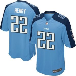 Titans #22 Derrick Henry Light Blue Team Color Youth Stitched NFL Elite Jersey