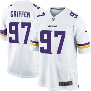 Vikings #97 Everson Griffen White Youth Stitched NFL Elite Jersey