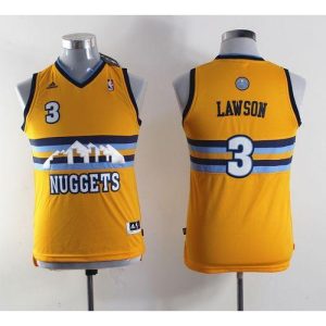 Nuggets #3 Ty Lawson Yellow Alternate Stitched Youth NBA Jersey