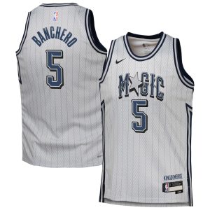Youth Orlando Magic Paolo Banchero  Silver 2024/25 Swingman Player Jersey - City Edition