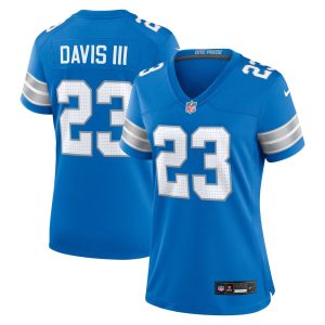 Women's Detroit Lions Carlton Davis III   Blue Game Jersey