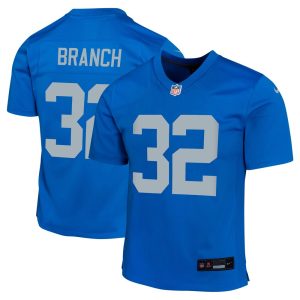Youth Detroit Lions Brian Branch   Blue Alternate Game Jersey