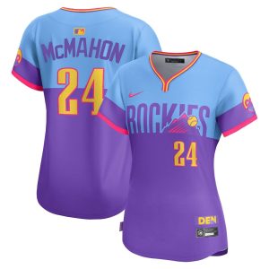 Women's Colorado Rockies #24 Ryan McMahon Nike Purple/Light Blue 2025 City Connect Limited Player Jersey