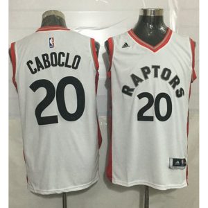 Raptors #20 Bruno Caboclo White Stitched NBA Jersey