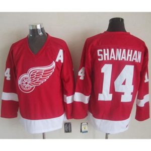 Red Wings #14 Brendan Shanahan Red CCM Throwback Stitched NHL Jersey
