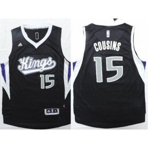 Revolution 30 Kings #15 DeMarcus Cousins Black Stitched NBA Jersey
