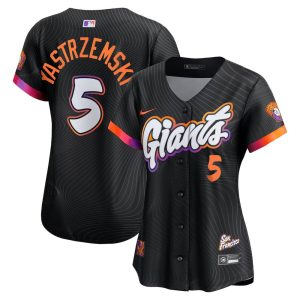 Women's San Francisco Giants #5 Mike Yastrzemski Nike Anthracite 2025 City Connect Limited Jersey