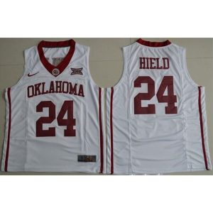 Sooners #24 Buddy Hield White Basketball New XII Stitched NCAA Jersey