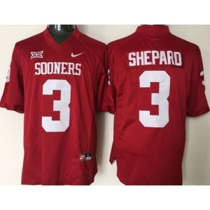 Sooners #3 Sterling Shepard Red XII Stitched NCAA Jersey