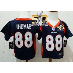 Toddler  Broncos #88 Demaryius Thomas Navy Blue Alternate Super Bowl 50 Stitched NFL Elite Jersey
