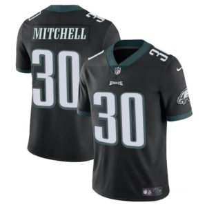Men's Philadelphia Eagles #30 Quinyon Mitchell Black 2024 Draft  Vapor Untouchable Limited Stitched Football Jersey