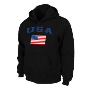 USA Olympics USA Flag Pullover NHL Hoodie Black