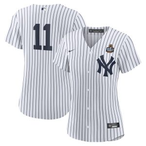 Women's New York Yankees #11 Anthony Volpe  White 2024 World Series Home Replica Player Jersey
