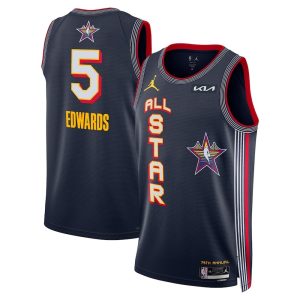 Unisex #5 Anthony Edwards  Navy 2025 NBA All-Star Game Swingman Player Jersey