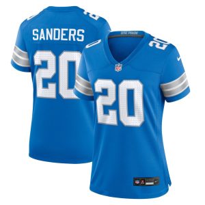Women's Detroit Lions #20 Barry Sanders  Blue Retired Player Game Jersey