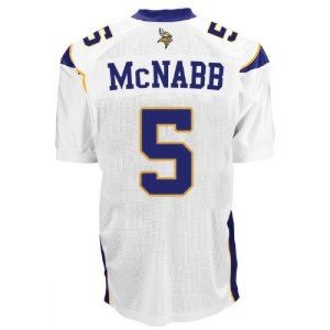 Vikings #5 Donovan Mcnabb White Stitched Youth NFL Jersey