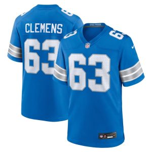 Men's Detroit Lions Duke Clemens   Blue Game Jersey