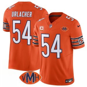 Men's Chicago Bears #54 Brian Urlacher Orange 2025 F.U.S.E. With 4-Star C Patch VMH Patch Vapor Untouchable Limited Stitched Football Jersey