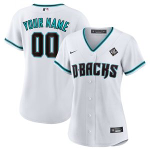 Women's Arizona Diamondbacks ACTIVE Player Custom White 2023 World Series Stitched Baseball Jersey(Run Small)