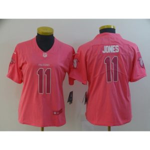 Women's Atlanta Falcons #11 Julio Jones 2019 Pink Stitched NFL Jersey(Run Small)