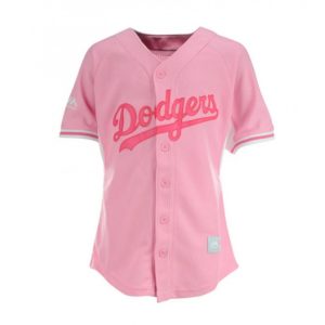 Women's Los Angeles Dodgers Blank Pink Stitched Baseball Jersey(Run Small)