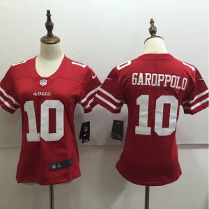Women's  San Francisco 49ers #10 Jimmy Garoppolo Red Untouchable Limited Stitched NFL Jersey