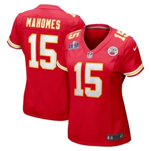 Women's Kansas City Chiefs #15 Patrick Mahomes  Red Super Bowl LVIII Game Jersey