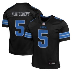 Youth Detroit Lions David Montgomery  Black Alternate Player Game Jersey