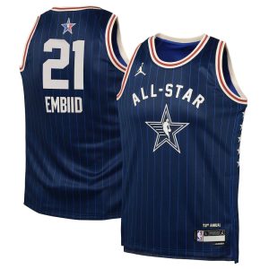 Youth #21 Joel Embiid  Navy 2024 NBA All-Star Game Swingman Jersey