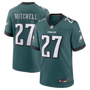 Youth  #27 Quinyon Mitchell Midnight Green Philadelphia Eagles Player Game Jersey