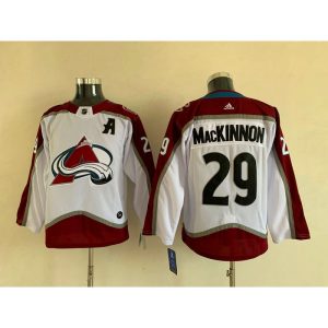 Youth Colorado Avalanche #29 Nathan MacKinnon White Stitched Jersey