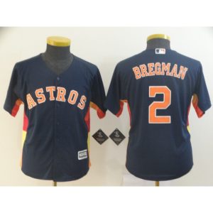 Youth Houston Astros #2 Alex Bregman Navy Cool Base Stitched MLB Jersey