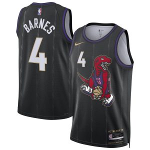 Unisex Toronto Raptors Scottie Barnes  Black 2024/25 Swingman Player Jersey - City Edition