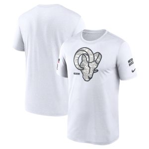 Men's Los Angeles Rams  White 2024 Salute To Service Legend Performance T-Shirt