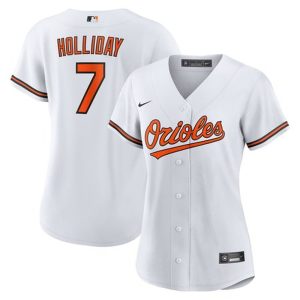 Women's Baltimore Orioles Jackson Holliday  White Home Replica Player Jersey