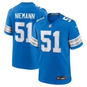 Men's Detroit Lions Ben Niemann   Blue Team Game Jersey