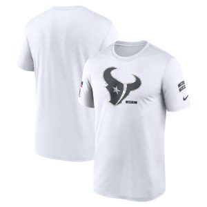 Men's Houston Texans  White 2024 Salute To Service Legend Performance T-Shirt