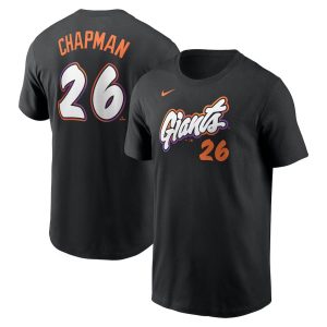 Men's San Francisco Giants Matt Chapman Nike Anthracite 2025 City Connect Fuse Name & Number T-Shirt