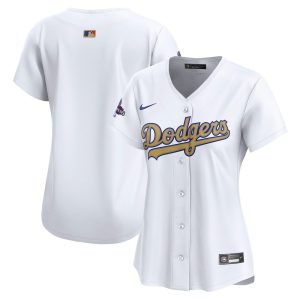 Women's Los Angeles Dodgers White 2025 Gold Collection Limited Jersey