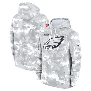 Men's Philadelphia Eagles  Arctic Camo 2024 Salute To Service Big & Tall Club Fleece Pullover Hoodie