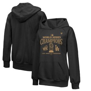 Women's Los Angeles Dodgers  Black 2024 World Series Champions Hoodie