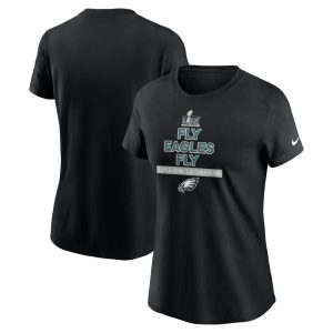 Women's Philadelphia Eagles   Black Super Bowl LIX Champions Local T-Shirt