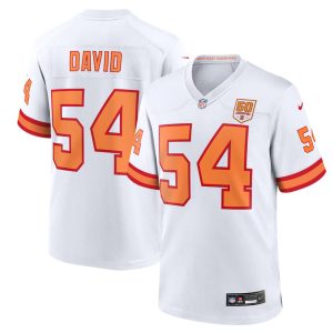 Men's '76 Tampa Bay Buccaneers #54 Lavonte David Nike White 50th Season Game Jersey