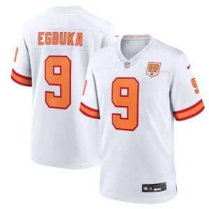 Youth '76 Tampa Bay Buccaneers #9 Emeka Egbuka Nike White 50th Season Game Jersey