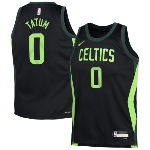 Youth Boston Celtics Jayson Tatum  Black 2024/25 Swingman Player Jersey - City Edition