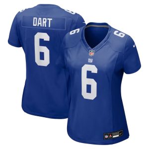 Women's New York Giants #6 Jaxson Dart Nike Royal Team Game Jersey