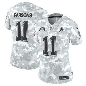 Women's Dallas Cowboys Micah Parsons  Arctic Camo 2024 Salute to Service Limited Jersey