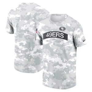 Men's San Francisco 49ers  Arctic Camo 2024 Salute To Service Performance T-Shirt